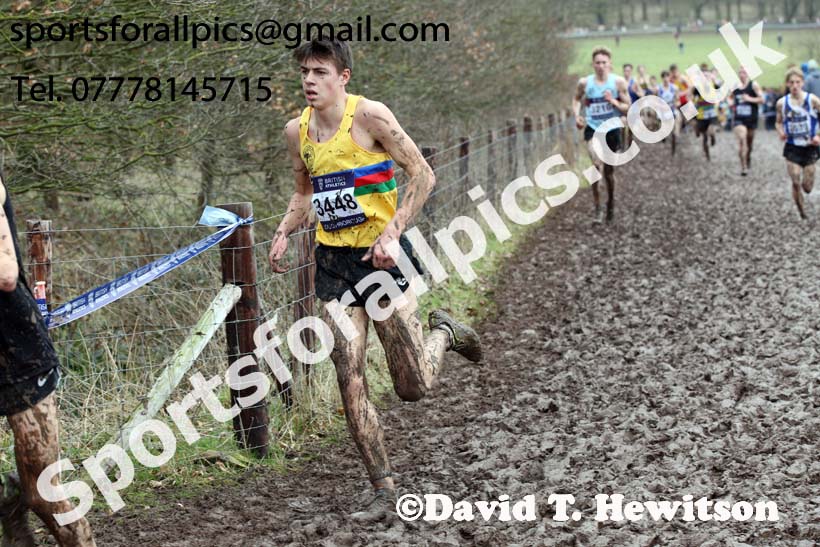 Mens under-17s 2018 British Inter Counties Cross Country Champs., Prestwold Hall, Loughborough. Photo: David T. Hewitson/Sports for All Pics